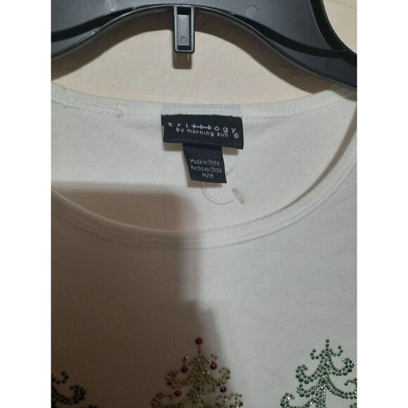 Trilogy by Morning Sun Womens M Christmas Tree Shirt Xmas - Picture 3 of 4